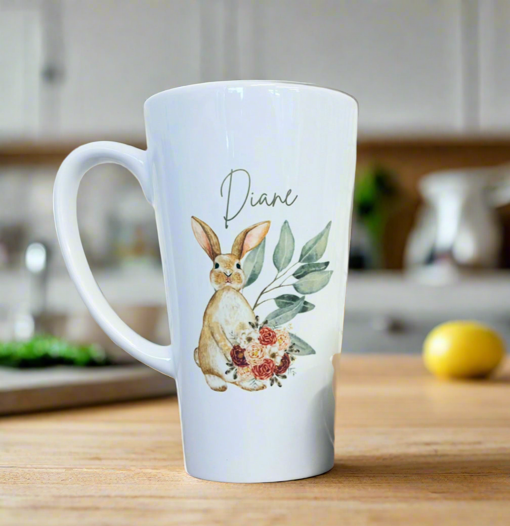 New Latte Ceramic Mug 17oz Rabbit inc Box