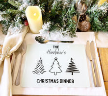 Christmas Table Placemat (Black trees)
