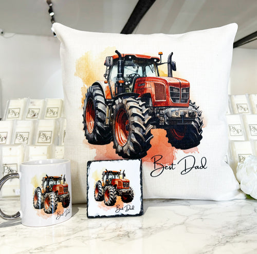 Red Farmer Tractor Design (Various Products)
