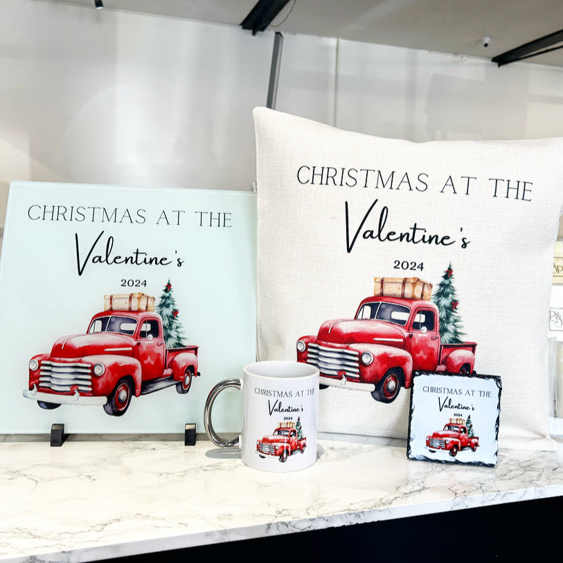 Christmas Bright Red Truck Design