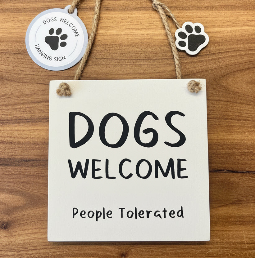 Dogs welcome mini plaque