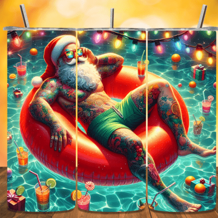 Hot Santa Skinny Tumbler 600ml