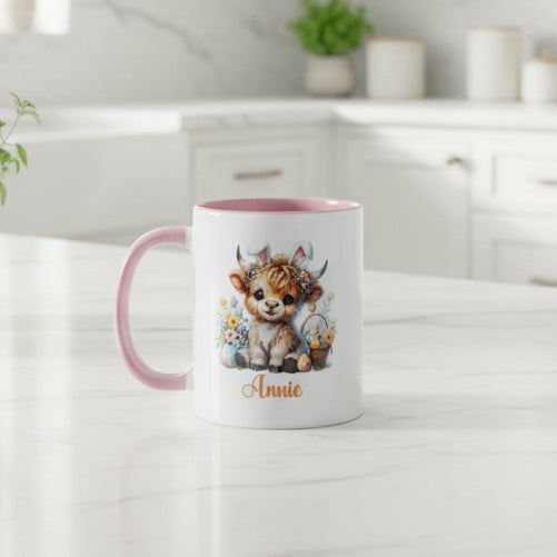 Highland Cow Easter Basket Design