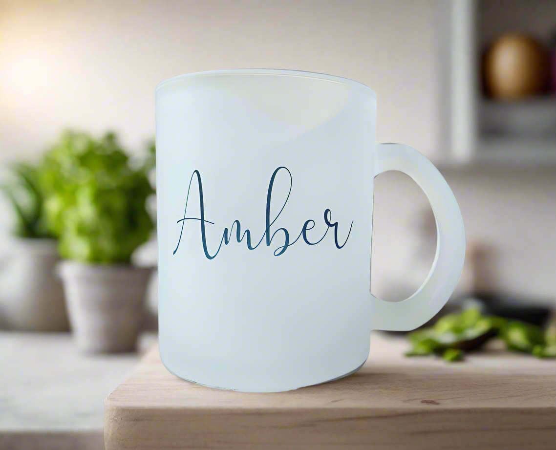 Frosted Glass Name Mug