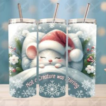 Bedtime Mouse Christmas Skinny Tumbler 600ml