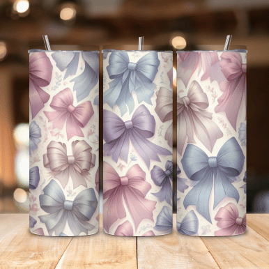 Multi Colour Bows Tumbler