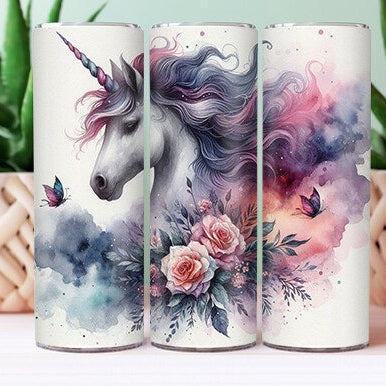 Watercolour Unicorn Tumbler