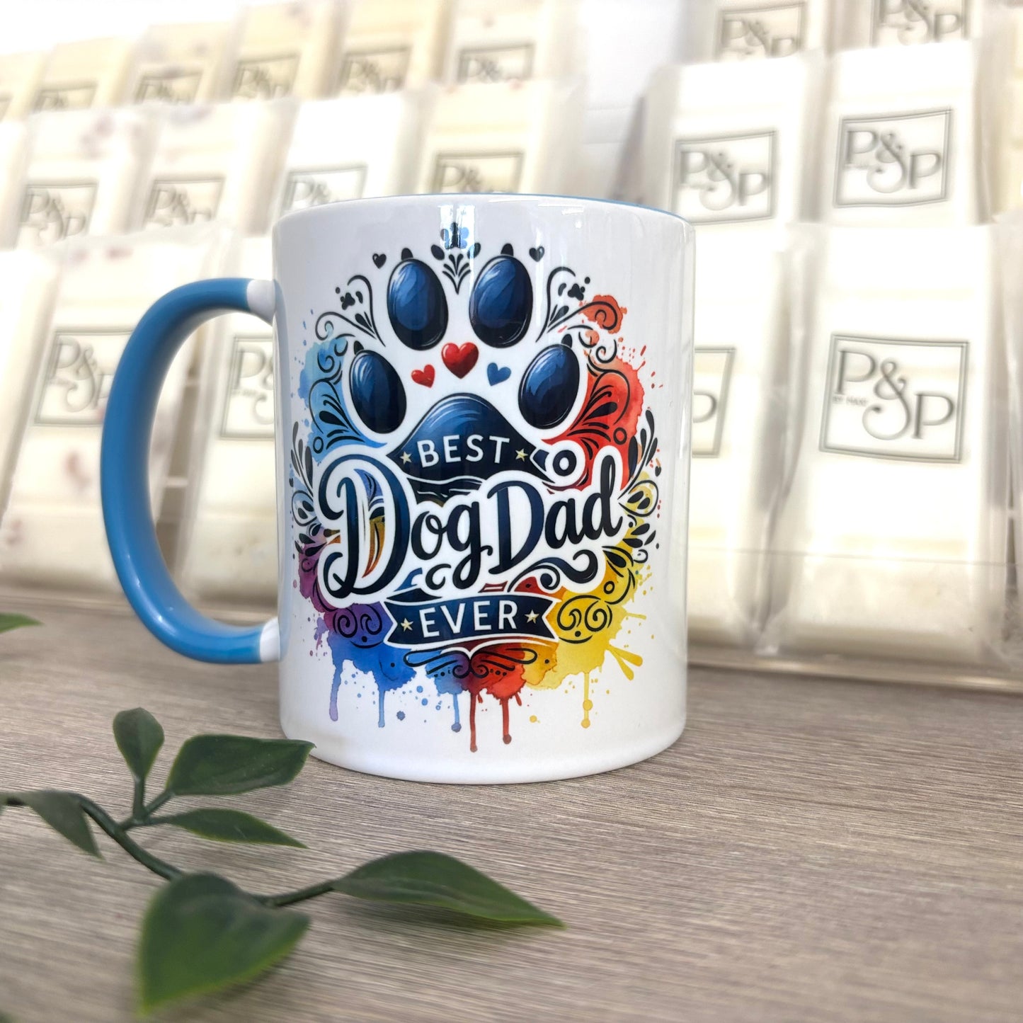 Multi Coloured Best Dog Dad Ever Mug 11oz