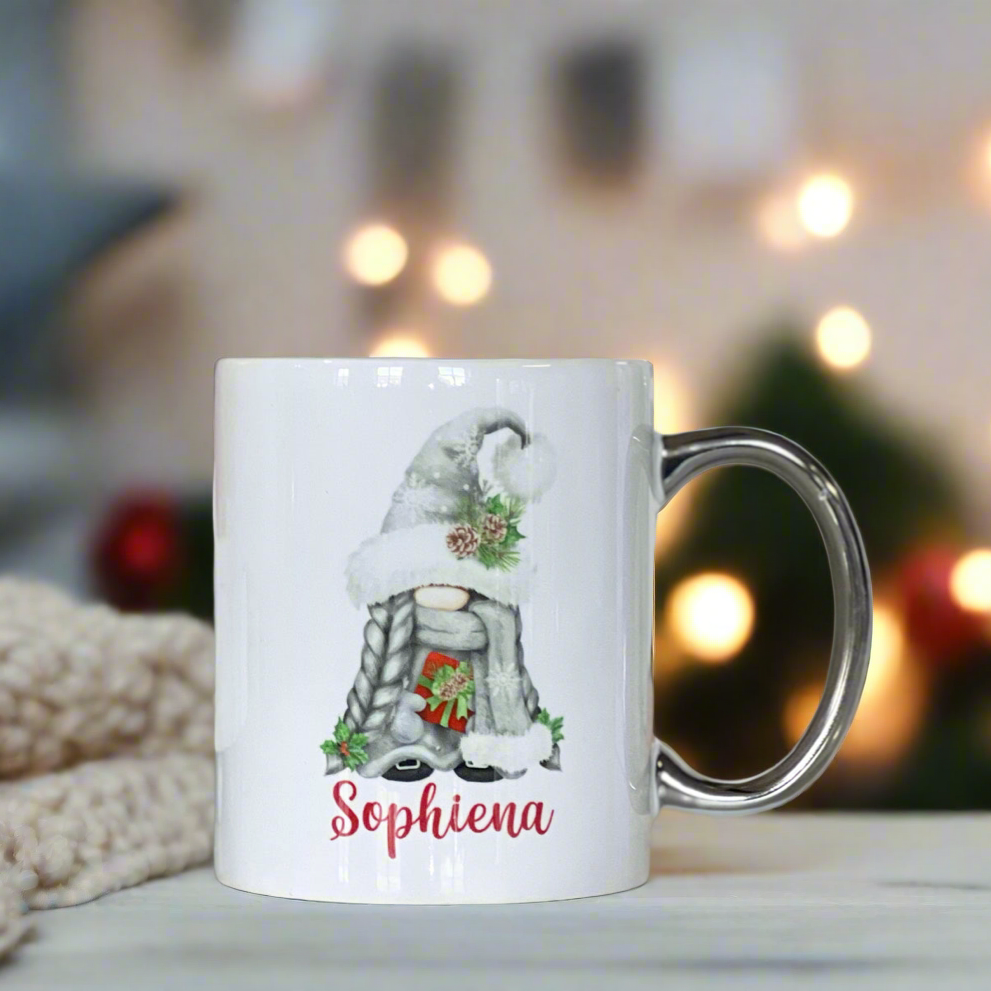 Lady Gonk Mug with Silver Handle