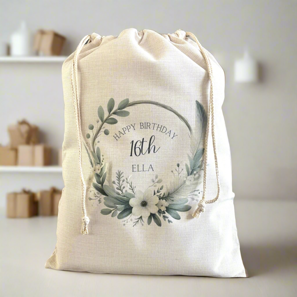 Wreath Birthday Sack