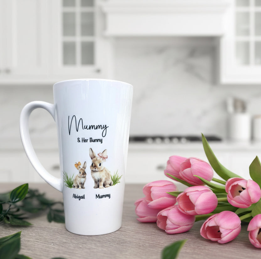 New Latte Ceramic Mug 17oz “Mummy & me” inc Box