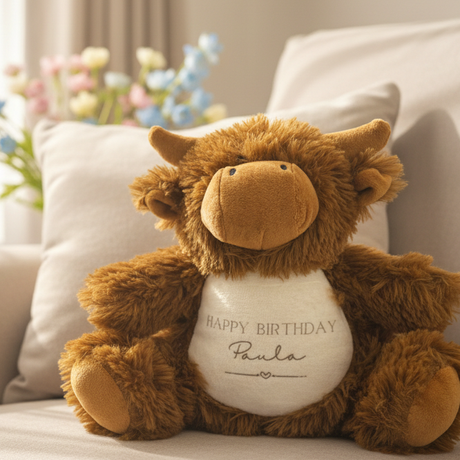 Highland Cow / Happy Birthday Bear