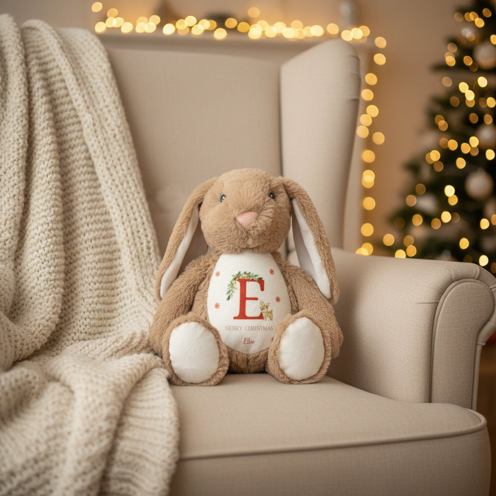 Merry Christmas Reindeer Floppy Rabbit Plush Teddy