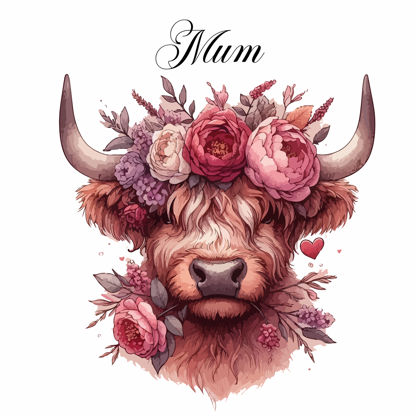 Highland Cow Valentines 2- Tester for Latte and 11oz Pink Mug