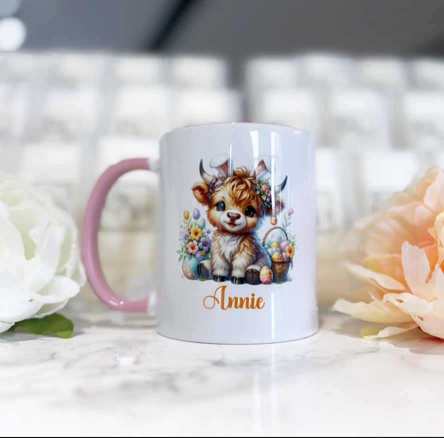 Highland Cow Easter Basket Design