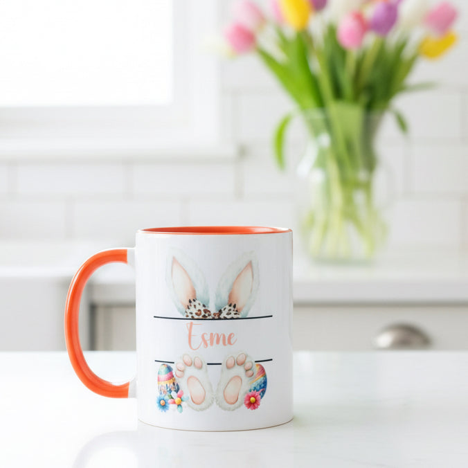 Easter Fluffy Bunny Split Name Design