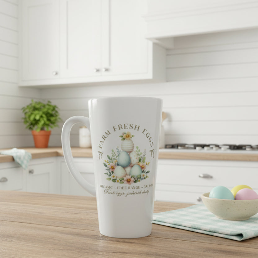 Vintage Spring Eggs Latte Ceramic Mug 17oz inc Box