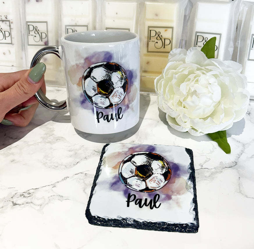 Football Mug and Coaster Set