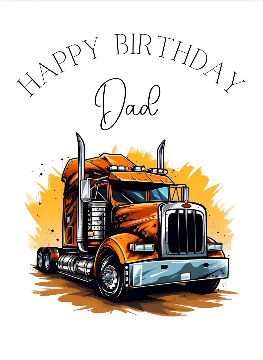 TESTER Birthday orange Trucker