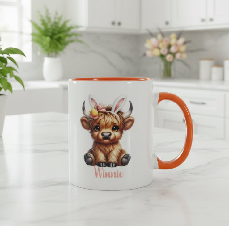 Highland Cow Egg Headband Design