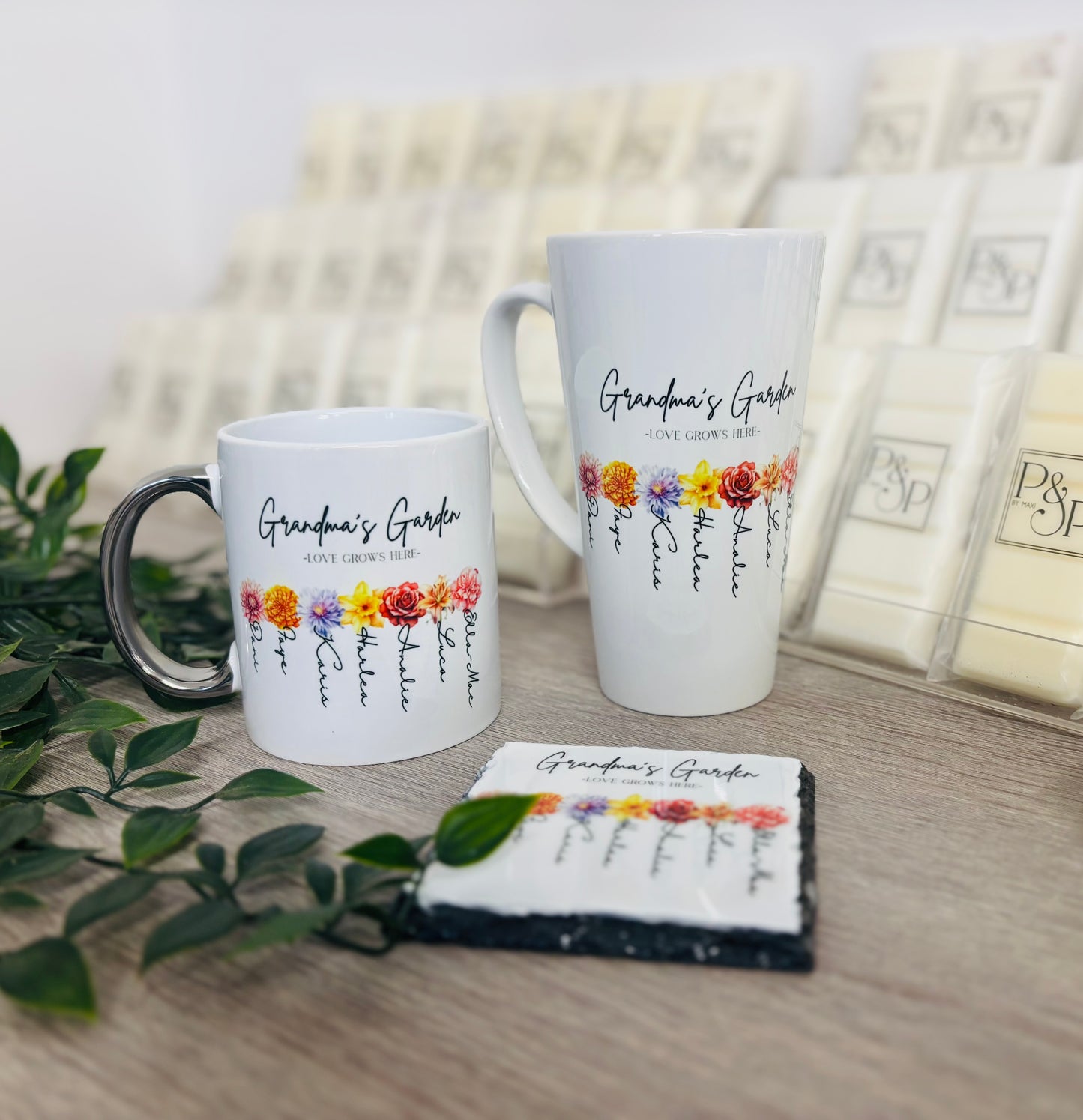 “Love Grows Here” Mugs - Personalised