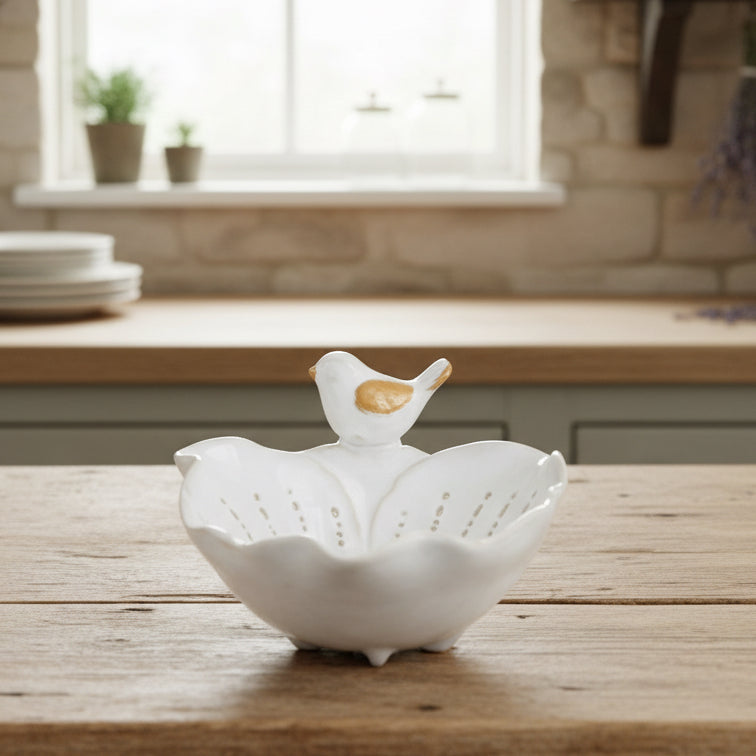 Bird and Flower Trinket Dish 15cm