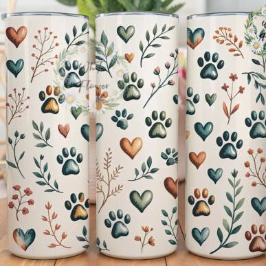 Paw Print Stainless Steel Tumbler