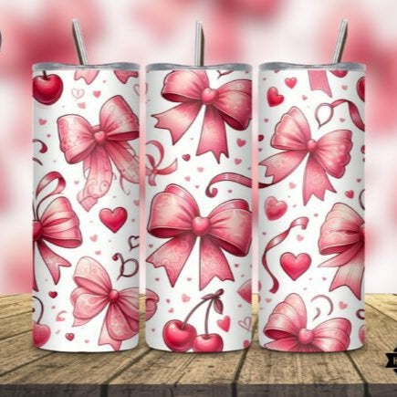 Cherry and Bow Tumbler