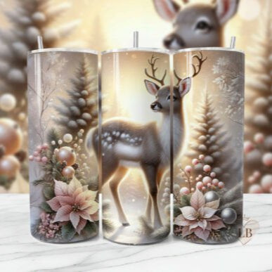 Reindeer Skinny Tumbler 600ml