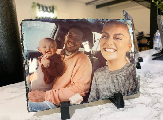 MATT Rectangle Photo Slate Portrait or Landscape (20cm x15)