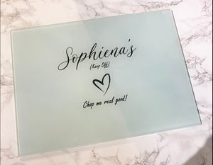 Personalised Glass Chopping Board Large