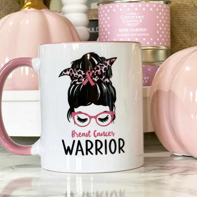 Charity Breast Cancer Mug - "Breast Cancer Warrior"