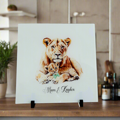 Lioness and her Cubs 30cm Chopping Board