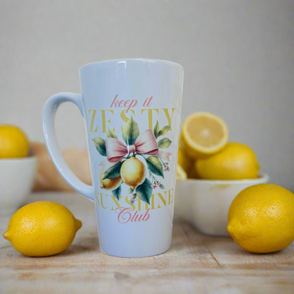 Summer Zesty Lemon Fruit 17oz Latte Mug