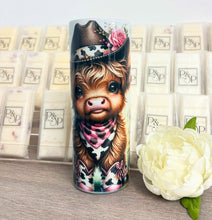 Cow girl 600ml Skinny Tumbler (wonky print on the back)