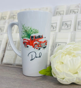 Latte Mug name “Dad” shadow name