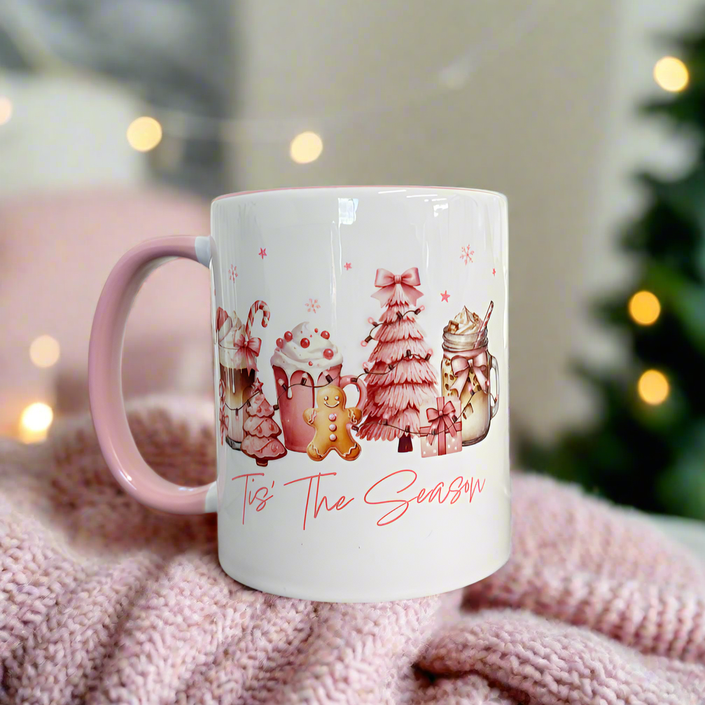 Tis The Season Pink Mug