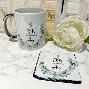 Milestone Year Birthday Mug and Coaster Set