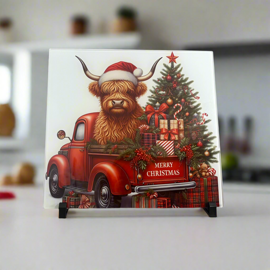 Highland Cow / Red truck Chopping Board 30cm