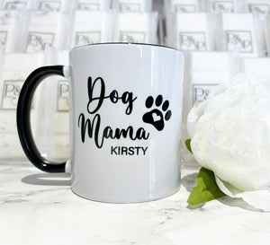 Black Handle Mug “Dog Mum”