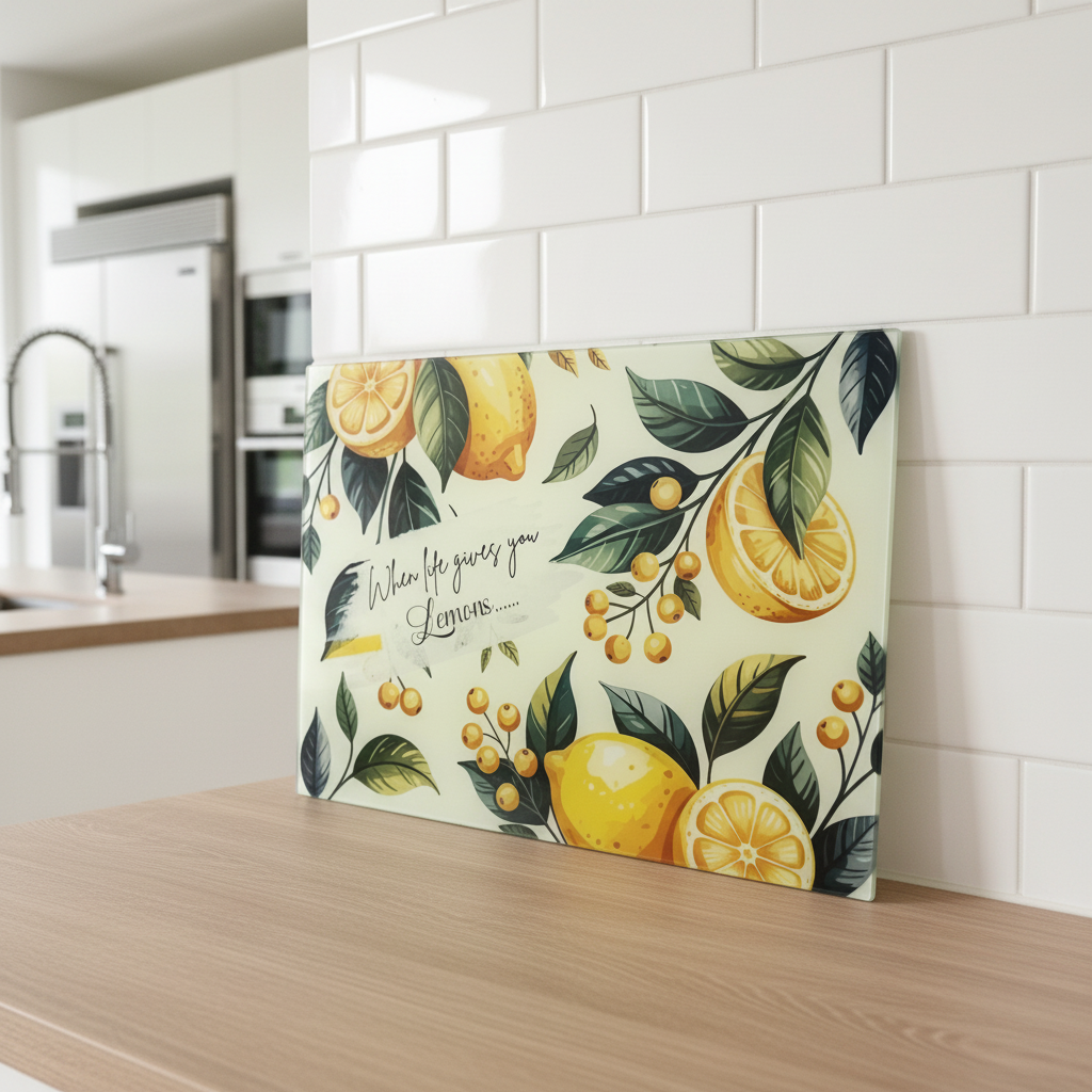 When life gives you Lemons A3 Chopping Board