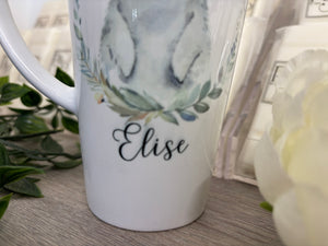 Latte mug - Elise (shadowing on name)