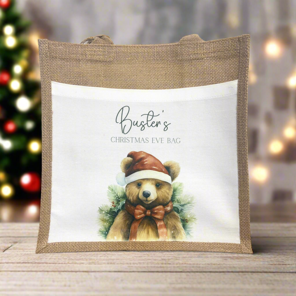 Christmas Eve Tote Bag - Christmas Bear