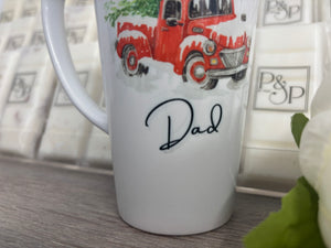 Latte Mug name “Dad” shadow name