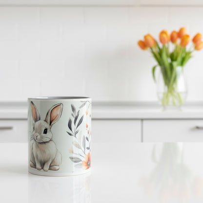 Bunny Grey Handle Mug