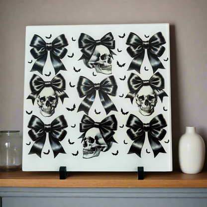 Bows and Skulls Chopping Board 30cm