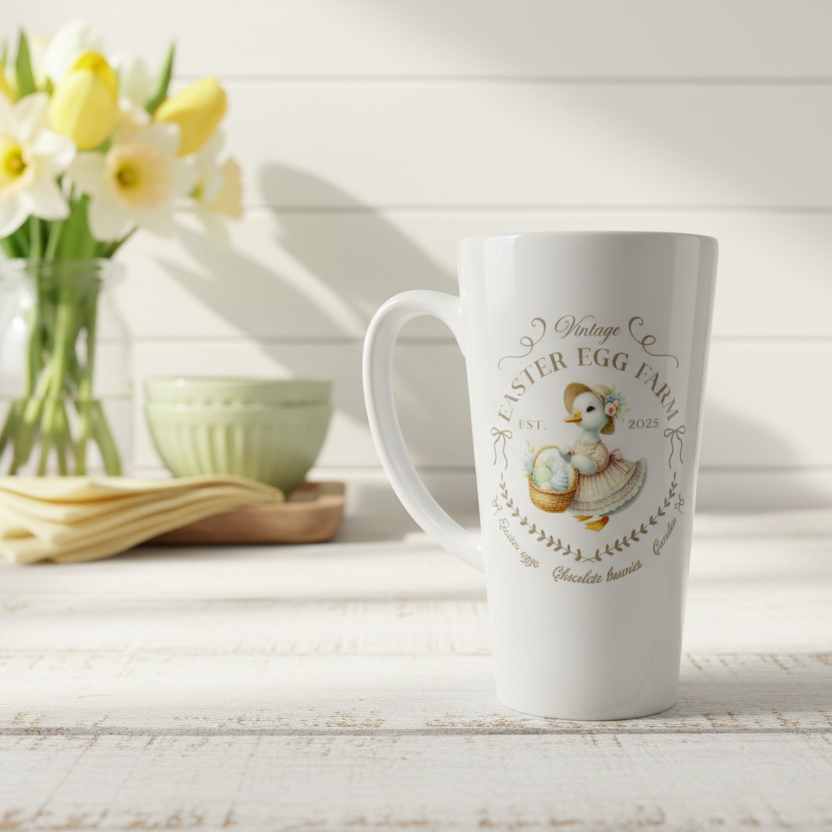 Duck Vintage Spring Latte Ceramic Mug 17oz inc Box