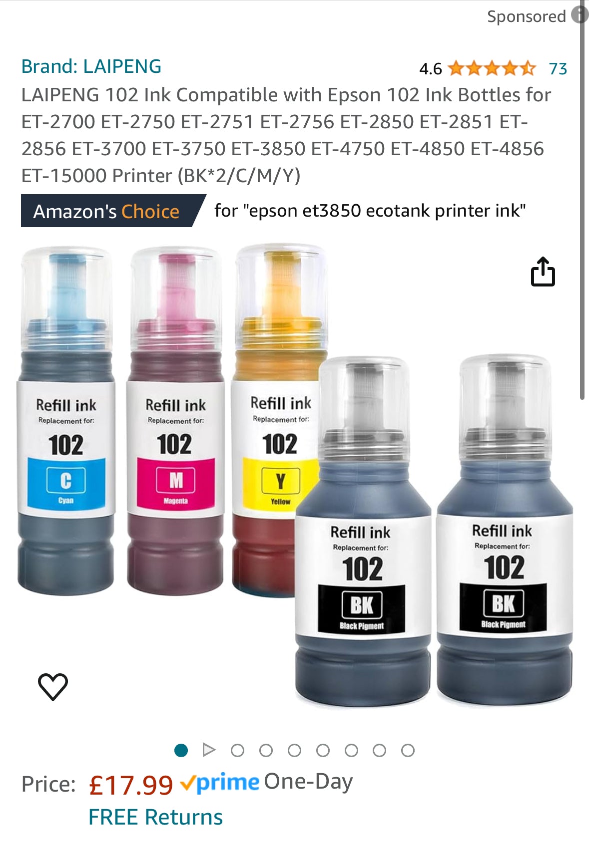 Epson Liquid Ink 102/ 664 (not sublimation ink)