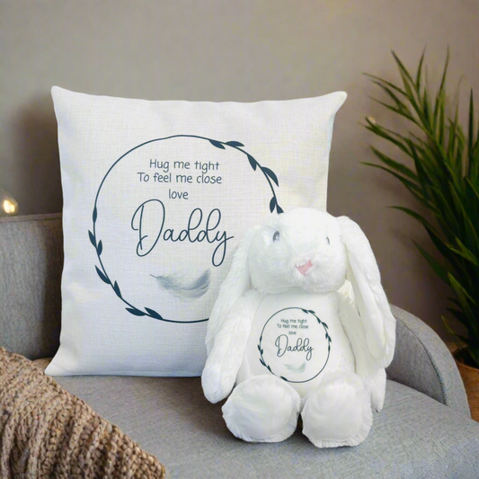 Hug me tight Feather Cushion and Teddy