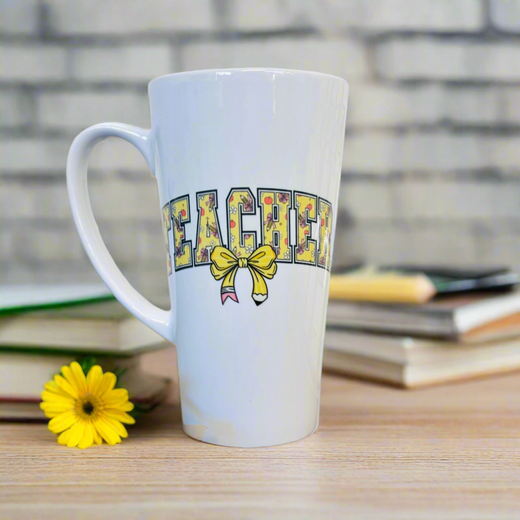 Latte Teacher Ceramic Mug 17oz inc Box